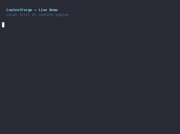 Screenshot del progetto ContextForge